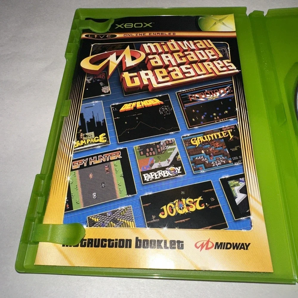 Midway Arcade Treasures (Microsoft Xbox, 2003) Complete CIB W/ Reg Card + Manual